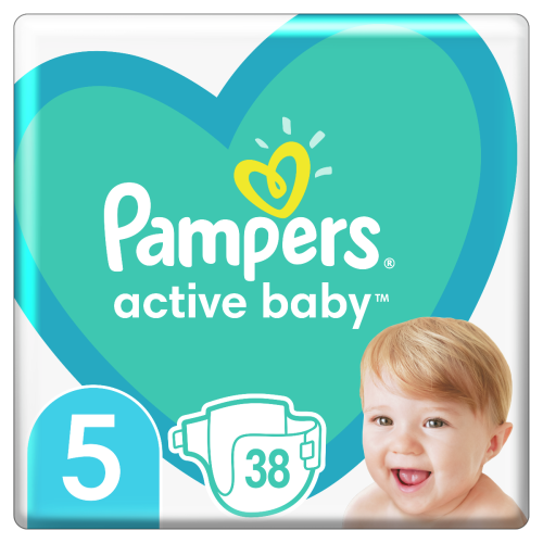 Підгузки Pampers Active Baby Розмір 5 (11-16 кг) 38 шт - фото №1 Підгузки Pampers Active Baby Розмір 5 (11-16 кг) 38 шт