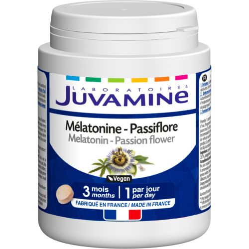 Juvamine (Жувамін) Мелатонін + пасифлора. 3 дії для сну таблетки №90 - фото №1 Juvamine (Жувамін) Мелатонін + пасифлора. 3 дії для сну таблетки №90