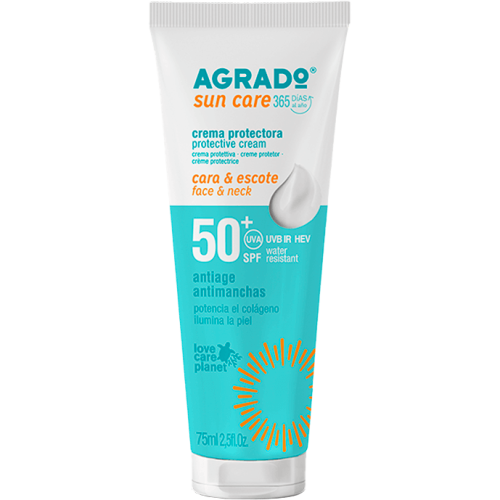 Крем Agrado (Аградо) солнцезащитный для лица SPF50+ 75 мл - фото №1 Крем Agrado (Аградо) солнцезащитный для лица SPF50+ 75 мл