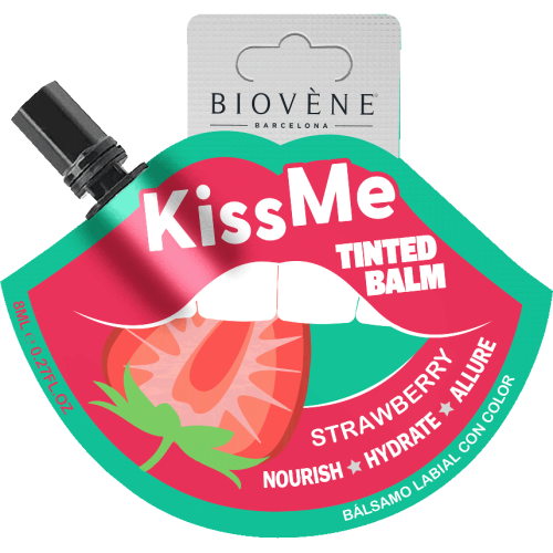 Бальзам Biovene (Биовен) для губ Поцелуй меня, клубника 8 мл - фото №1 Бальзам Biovene (Биовен) для губ Поцелуй меня, клубника 8 мл
