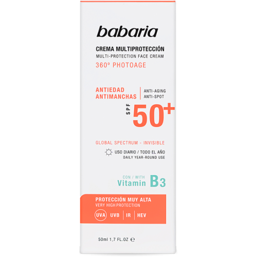 Крем Babaria (Бабария) солнцезащитный для лица антивозрастной SPF50+ 50 мл - фото №1 Крем Babaria (Бабария) солнцезащитный для лица антивозрастной SPF50+ 50 мл