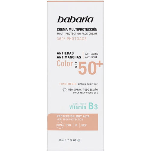 Крем Babaria (Бабарія) сонцезахисний для обличчя антивіковий тонуючий SPF50+ 50 мл - фото №1 Крем Babaria (Бабарія) сонцезахисний для обличчя антивіковий тонуючий SPF50+ 50 мл