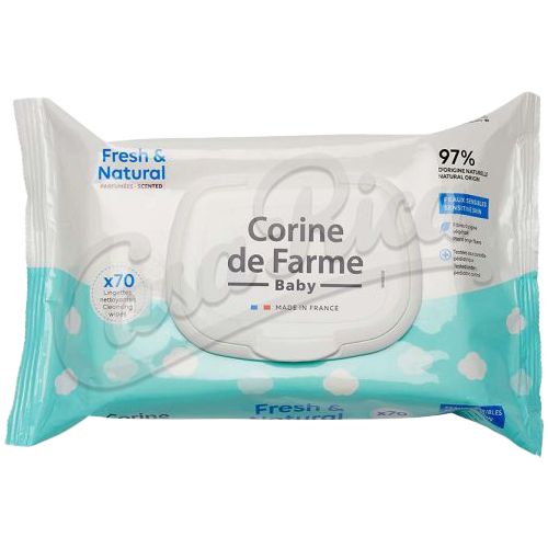 Серветки вологі Corine de Farme (Корін де Фарм) дитячі Fresh & Natural №70 - фото №1 Серветки вологі Corine de Farme (Корін де Фарм) дитячі Fresh & Natural №70