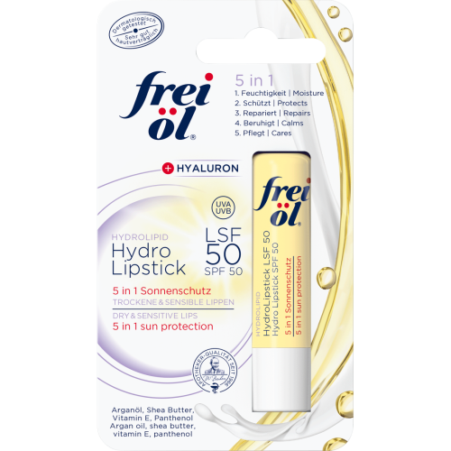 Помада Frei Ol (Фрай Ол) Hydrolipid для губ SPF 50 для сухой, чувствительной кожи 4,5 г - фото №1 Помада Frei Ol (Фрай Ол) Hydrolipid для губ SPF 50 для сухой, чувствительной кожи 4,5 г