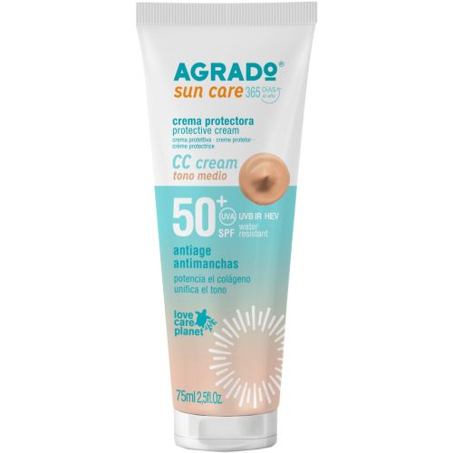 Крем Agrado (Аградо) СС солнцезащитный для лица SPF50+ 75 мл - фото №1 Крем Agrado (Аградо) СС солнцезащитный для лица SPF50+ 75 мл