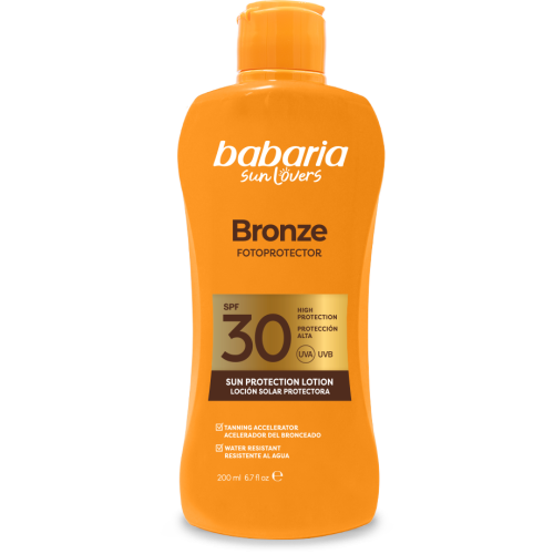Лосьон Babaria (Бабария) для тела для загара с бронзирующим эффектом SPF 30 200 мл - фото №1 Лосьон Babaria (Бабария) для тела для загара с бронзирующим эффектом SPF 30 200 мл
