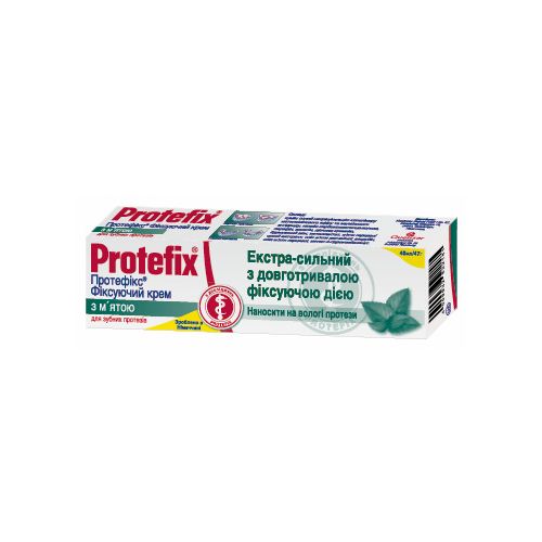 Протефікс (Protefix) крем фіксуючий з м'ятою 40 мл - фото №1 Протефікс (Protefix) крем фіксуючий з м'ятою 40 мл