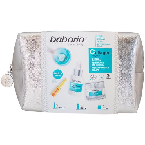 Набір Babaria (Бабарія) Колаген (крем 50 мл + сироватка 30 мл + ампула 2 мл + косметичка срібло) - фото №1 Набір Babaria (Бабарія) Колаген (крем 50 мл + сироватка 30 мл + ампула 2 мл + косметичка срібло)
