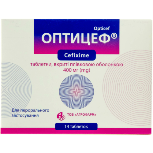 Оптицеф 400 мг таблетки №14 - фото №1 Оптицеф 400 мг таблетки №14