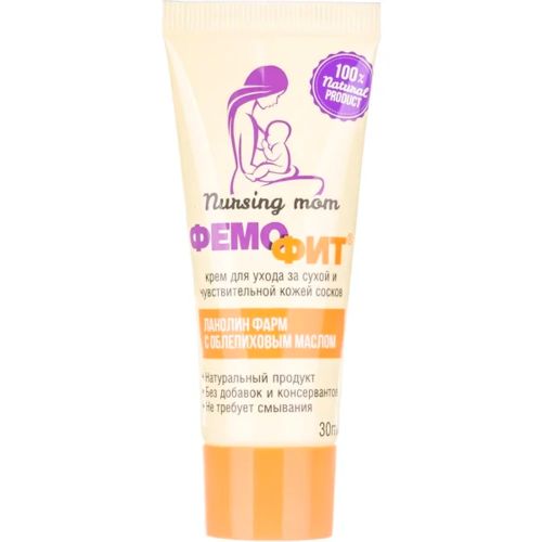 Крем Фемофит для сосков с облепиховым маслом 30 мл - фото №1 Крем Фемофит для сосков с облепиховым маслом 30 мл