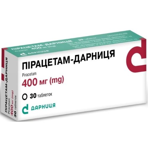 Пирацетам 400 мг таблетки №30 - фото №1 Пирацетам 400 мг таблетки №30