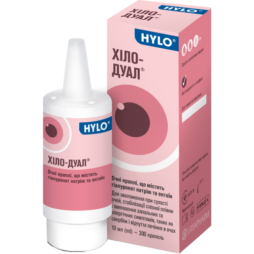 Хило-Дуал глазные капли 10 мл - фото №1 Хило-Дуал глазные капли 10 мл