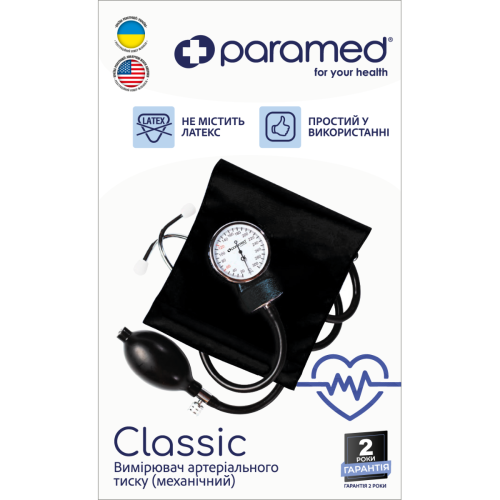 Тонометр Paramed Classic механічний манжета 22-32 см ціна - фото №1 Тонометр Paramed Classic механічний манжета 22-32 см ціна