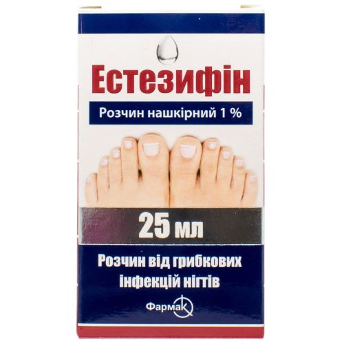 Эстезифин 1% раствор накожный флакон 25 мл - фото №1 Эстезифин 1% раствор накожный флакон 25 мл