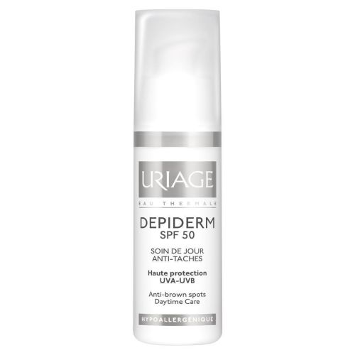 Эмульсия Uriage (Урьяж) Depiderm SPF 50 депигментирующая с высоким фактором защиты 30 мл - фото №1 Эмульсия Uriage (Урьяж) Depiderm SPF 50 депигментирующая с высоким фактором защиты 30 мл
