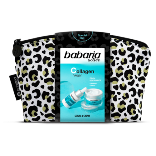 Набор Babaria (Бабария) Коллаген (крем 50 мл + сыворотка 30 мл + косметичка с принтом) - фото №1 Набор Babaria (Бабария) Коллаген (крем 50 мл + сыворотка 30 мл + косметичка с принтом)