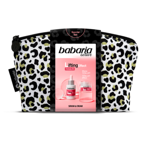 Набор Babaria (Бабария) Лифтинг-эффект (крем 50 мл + сыворотка 30 мл + косметичка с принтом) - фото №1 Набор Babaria (Бабария) Лифтинг-эффект (крем 50 мл + сыворотка 30 мл + косметичка с принтом)