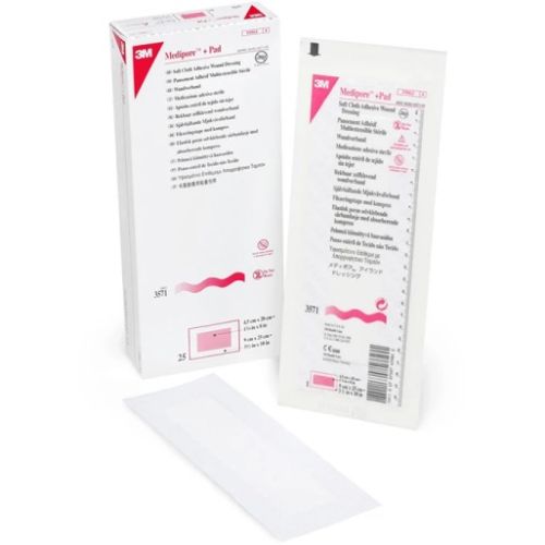 Адгезивна пов'язка Medipore+Pad 10 см х 25 см 3571E - фото №1 Адгезивна пов'язка Medipore+Pad 10 см х 25 см 3571E