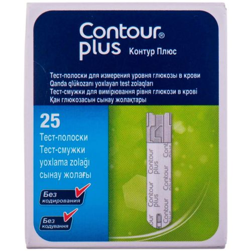 Тест-полоски Bayer Contour plus для глюкометра, 25 шт. - фото №1 Тест-полоски Bayer Contour plus для глюкометра, 25 шт.