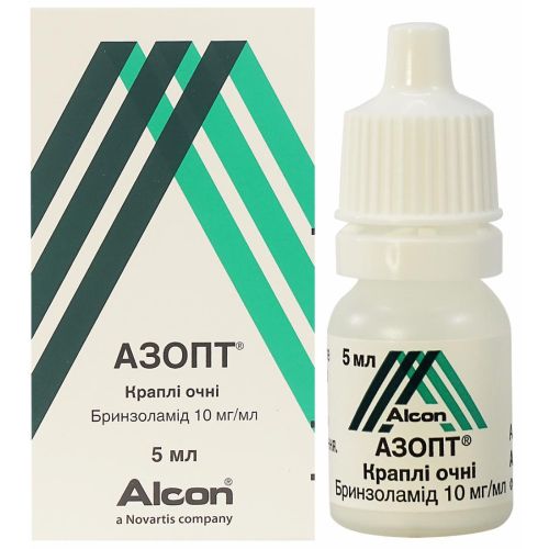 Азопт 1% краплі очні 5 мл - фото №1 Азопт 1% краплі очні 5 мл