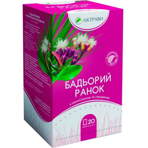 Фіточай Бадьорий ранок тонус 1,5 г фільтр-пакет, 20 шт. - фото №1 Фіточай Бадьорий ранок тонус 1,5 г фільтр-пакет, 20 шт.