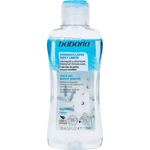 Средство Babaria (Бабария) для снятия макияжа с глаз и губ Хлопок 100 мл - фото №1 Средство Babaria (Бабария) для снятия макияжа с глаз и губ Хлопок 100 мл