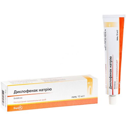 Диклофенак натрия 1% гель 40 г - фото №1 Диклофенак натрия 1% гель 40 г