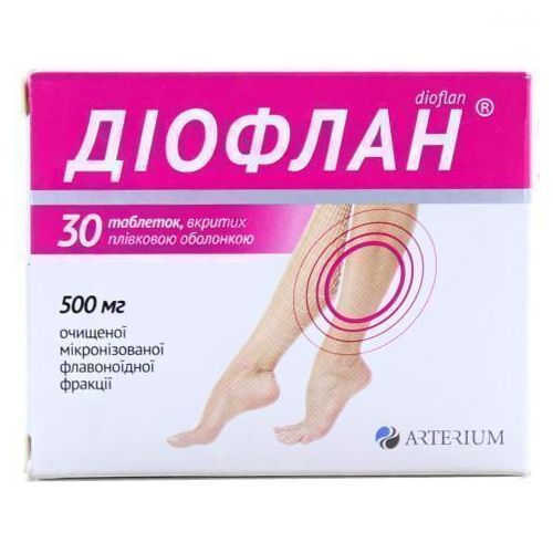 Діофлан 500 мг таблетки №30 - фото №1 Діофлан 500 мг таблетки №30
