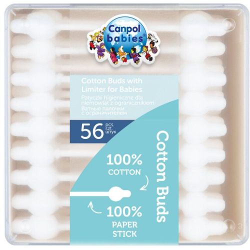 Ватні палички дитячі Canpol babies з обмежувачем, 56 шт. - фото №1 Ватні палички дитячі Canpol babies з обмежувачем, 56 шт.