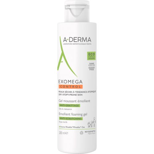 Гель-эмолент A-Derma (А-Дерма) Exomega Control 200 мл - фото №1 Гель-эмолент A-Derma (А-Дерма) Exomega Control 200 мл