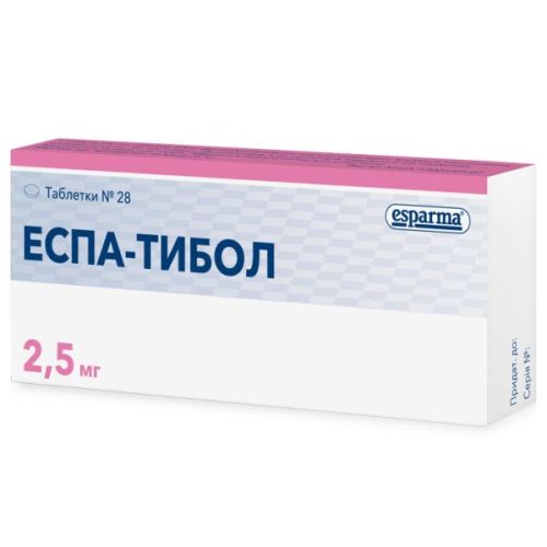 Еспа-Тибол 2,5 мг таблетки №28 - фото №1 Еспа-Тибол 2,5 мг таблетки №28