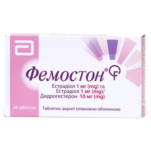 Фемостон 1 мг + 10 мг таблетки №28 - фото №1 Фемостон 1 мг + 10 мг таблетки №28