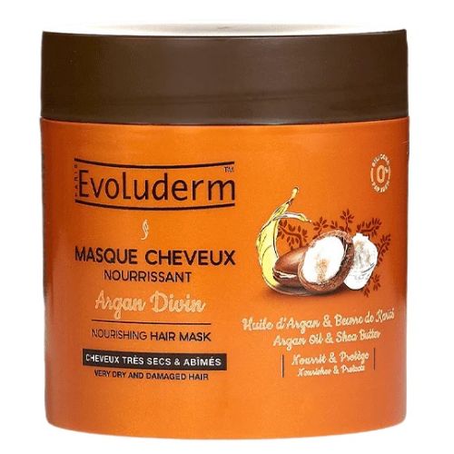 Маска Evoluderm (Еволюдерм) для сухого та пошкодженого волосся живильний з аргановою олією 500 мл замовити - фото №1 Маска Evoluderm (Еволюдерм) для сухого та пошкодженого волосся живильний з аргановою олією 500 мл замовити