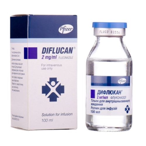 Дифлюкан 2 мг/мл раствор 100 мл - фото №1 Дифлюкан 2 мг/мл раствор 100 мл