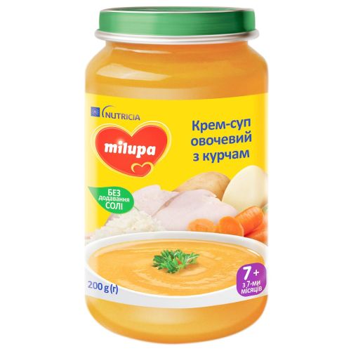 Суп-пюре Milupa овощной суп с цыпленком 200 г - фото №1 Суп-пюре Milupa овощной суп с цыпленком 200 г