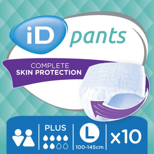 Підгузки-трусики для дорослих iD Pants Plus р.L, 10 шт. - фото №1 Підгузки-трусики для дорослих iD Pants Plus р.L, 10 шт.