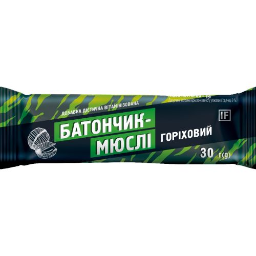 Батончик-мюсли ореховый, 30 г недорого - фото №1 Батончик-мюсли ореховый, 30 г недорого