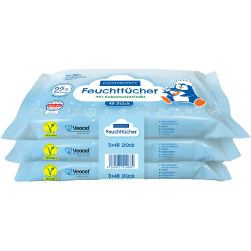 Салфетки Paediprotect (Педипротект) влажные детские для чувствительной кожи 3х48 шт. - фото №1 Салфетки Paediprotect (Педипротект) влажные детские для чувствительной кожи 3х48 шт.