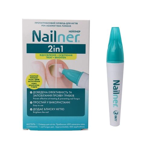 Nailner (Нейлнер) 2в1 противогрибковый карандаш для ногтей 4 мл - фото №1 Nailner (Нейлнер) 2в1 противогрибковый карандаш для ногтей 4 мл