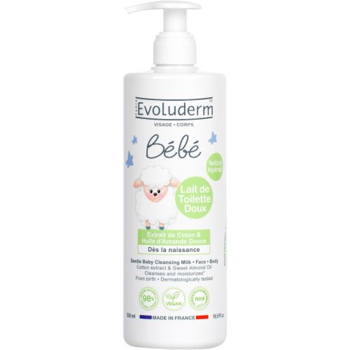 Молочко Evoluderm (Еволюдерм) для тіла та обличчя очищуюче дитяче , 500 мл фото - фото №1 Молочко Evoluderm (Еволюдерм) для тіла та обличчя очищуюче дитяче , 500 мл фото