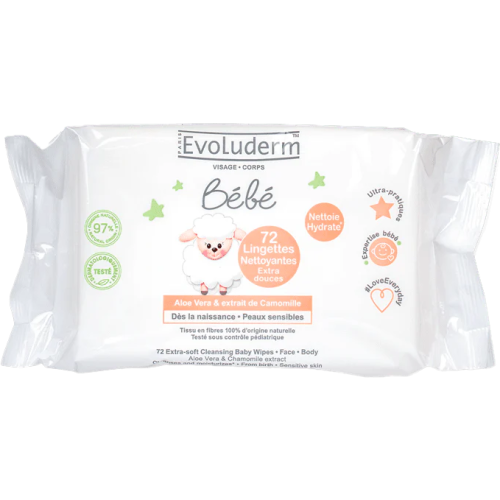 Серветки Evoluderm (Еволюдерм) вологі дитячі №72 - фото №1 Серветки Evoluderm (Еволюдерм) вологі дитячі №72
