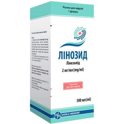 Лінозид 2 мг/мл розчин для інфузій 300 мл в аптеці - фото №1 Лінозид 2 мг/мл розчин для інфузій 300 мл в аптеці
