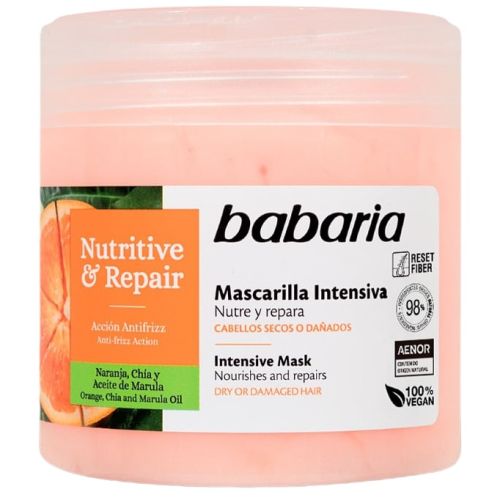 Маска Babaria (Бабария) интенсивная питание и восстановление для волос 400 мл - фото №1 Маска Babaria (Бабария) интенсивная питание и восстановление для волос 400 мл