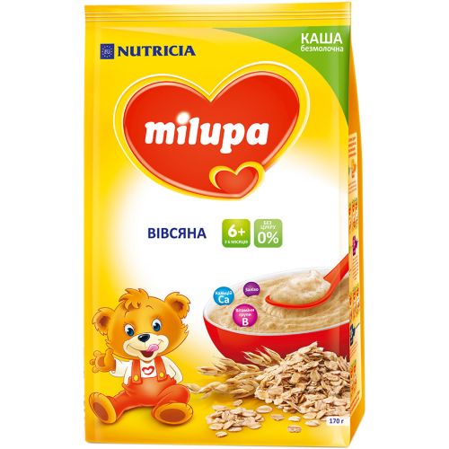 Каша Milupa безмолочна вівсяна (з 6 місяців) 170 г - фото №1 Каша Milupa безмолочна вівсяна (з 6 місяців) 170 г