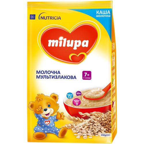 Каша Milupa молочная мультизлаковая, с 7 месяцев, 210 г - фото №1 Каша Milupa молочная мультизлаковая, с 7 месяцев, 210 г