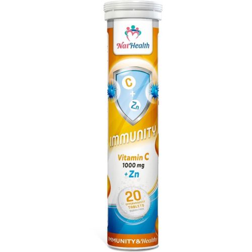 НатХелс Витамин С 1000 + Цинк шипучие таблетки №20 - фото №1 НатХелс Витамин С 1000 + Цинк шипучие таблетки №20