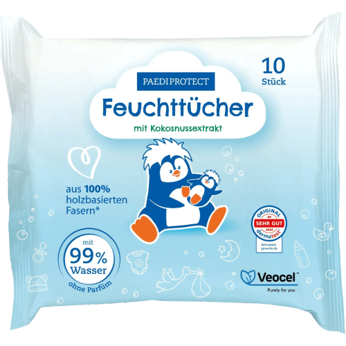 Серветки Paediprotect (Педіпротект) вологі дитячі для чутливої шкіри №10 - фото №1 Серветки Paediprotect (Педіпротект) вологі дитячі для чутливої шкіри №10