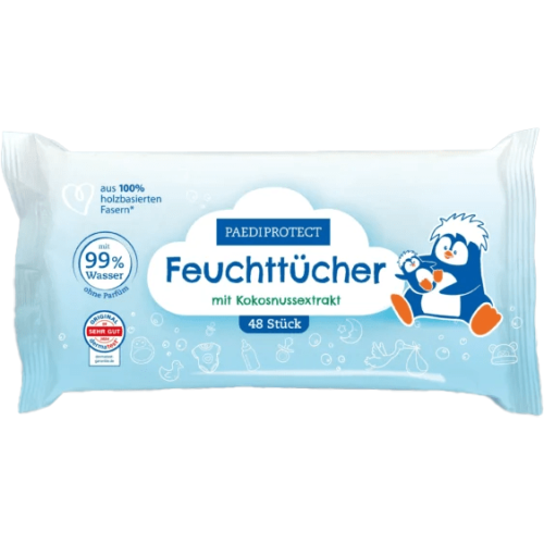 Серветки Paediprotect (Педіпротект) вологі дитячі для чутливої шкіри №48 - фото №1 Серветки Paediprotect (Педіпротект) вологі дитячі для чутливої шкіри №48
