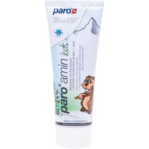 Зубна паста Paro Swiss amin kids на основі амінофториду, 75 мл - фото №1 Зубна паста Paro Swiss amin kids на основі амінофториду, 75 мл