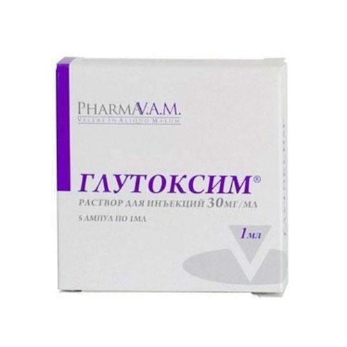 Глутоксим 3% розчин для ін'єкцій1 мл ампули №5 - фото №1 Глутоксим 3% розчин для ін'єкцій1 мл ампули №5
